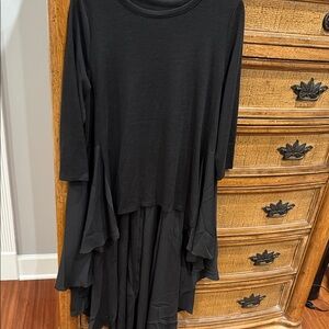 Elegant Black DG2 Asymmetrical Dress